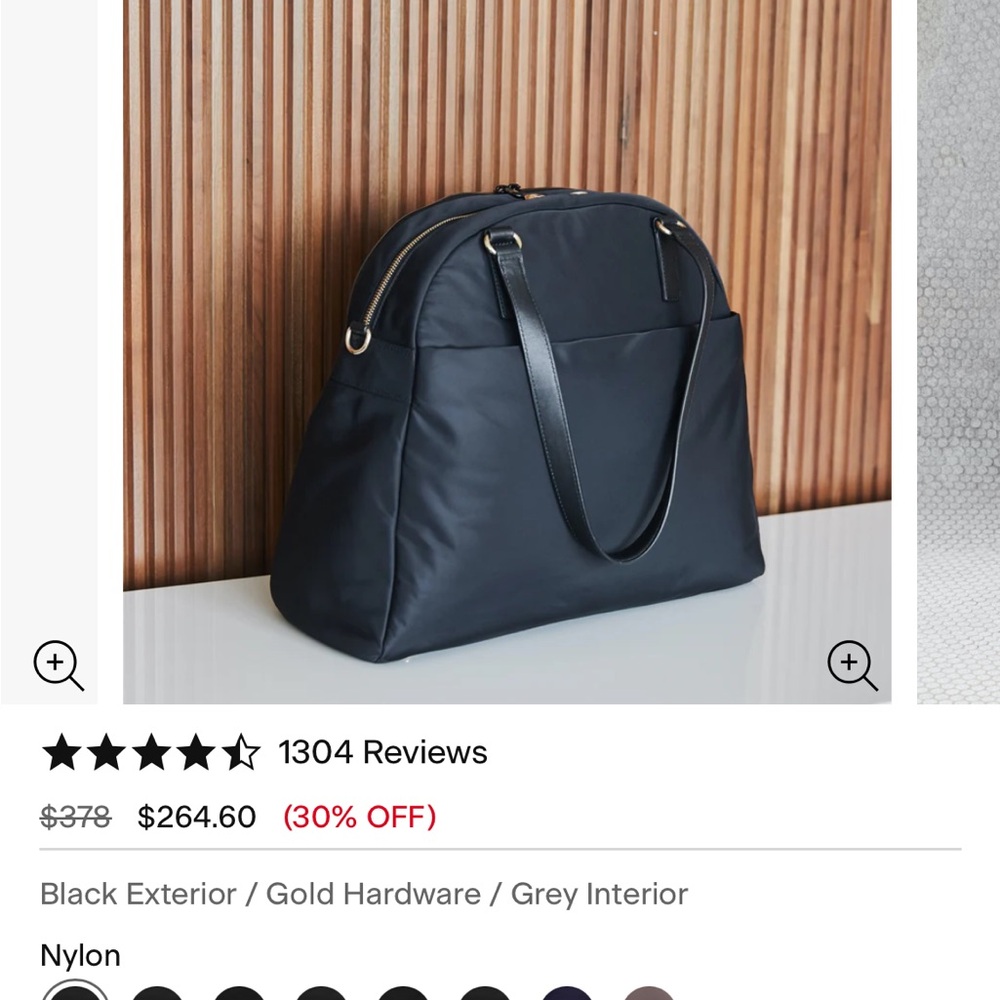 Black Shoulder Bag with Dome Shape and Textured Surface